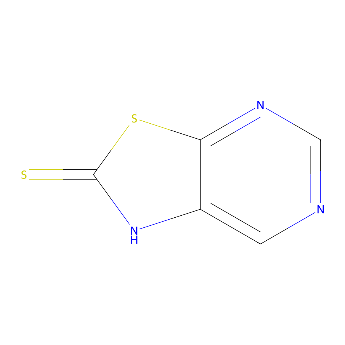 Thiazolo[5,4-d]pyrimidine-2(1H)-thione molecular structure, CAS 119681-92-4