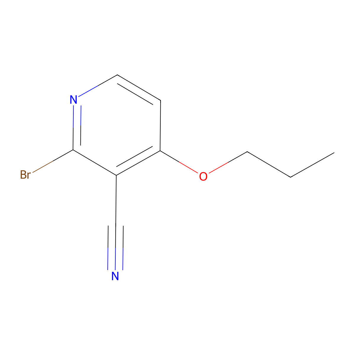 2-Bromo-4-propoxynicotinonitrile molecular structure, CAS 1196835-33-2