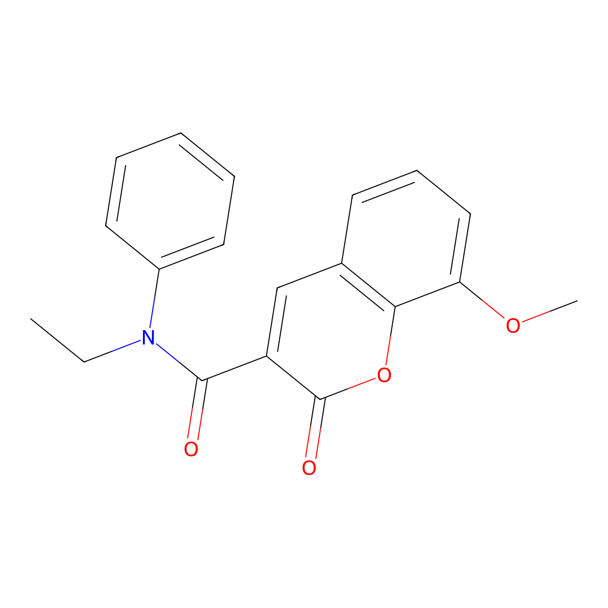 N-ethyl-8-methoxy-2-oxo-N-phenyl-2H-chromene-3-carboxamide molecular structure, CAS 119686-30-5
