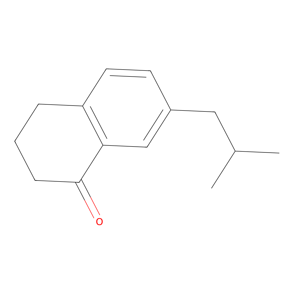 7-(2-Methylpropyl)-1,2,3,4-tetrahydronaphthalen-1-one molecular structure, CAS 1196862-00-6