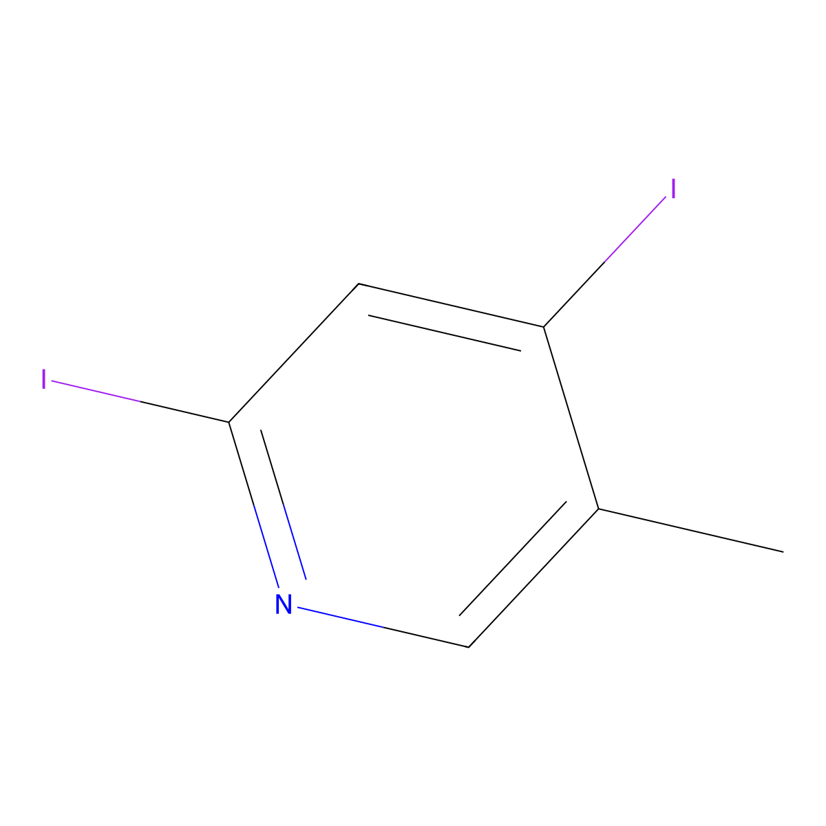 2,4-Diiodo-5-methylpyridine molecular structure, CAS 1196884-09-9