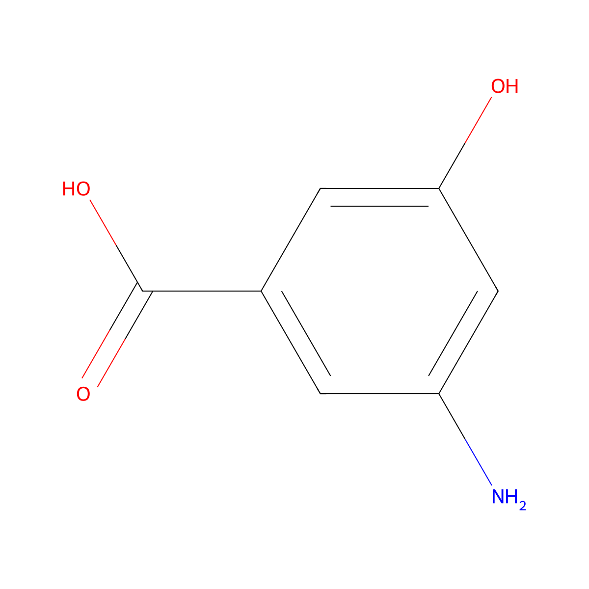 3-Amino-5-hydroxybenzoic acid molecular structure, CAS 119690-81-2