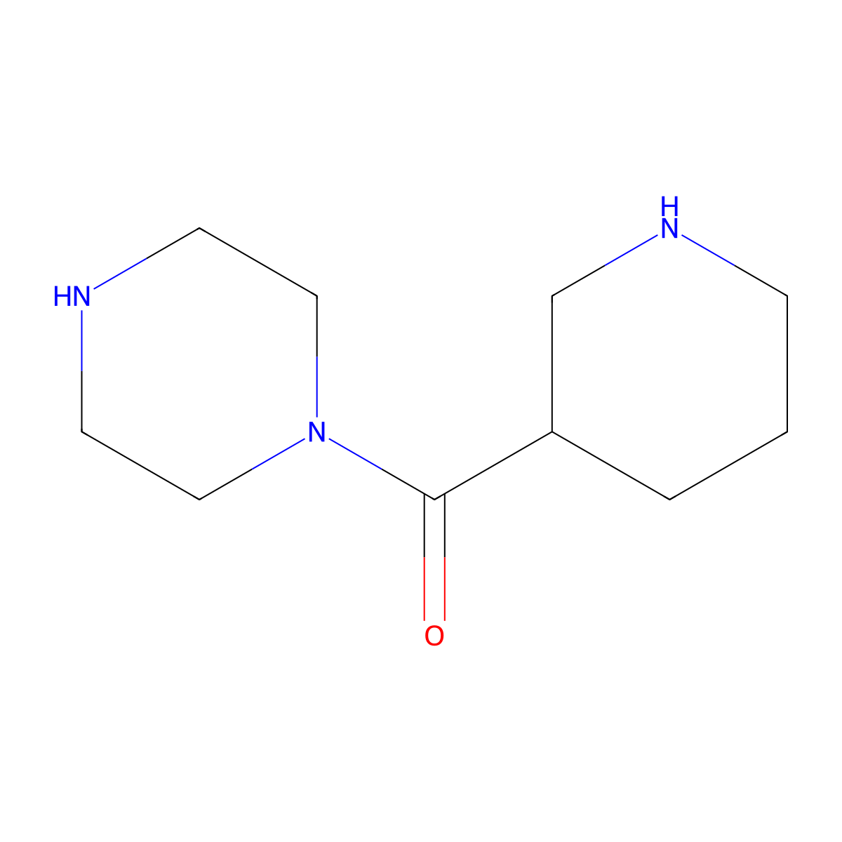 1-(Piperidine-3-carbonyl)piperazine molecular structure, CAS 119691-74-6