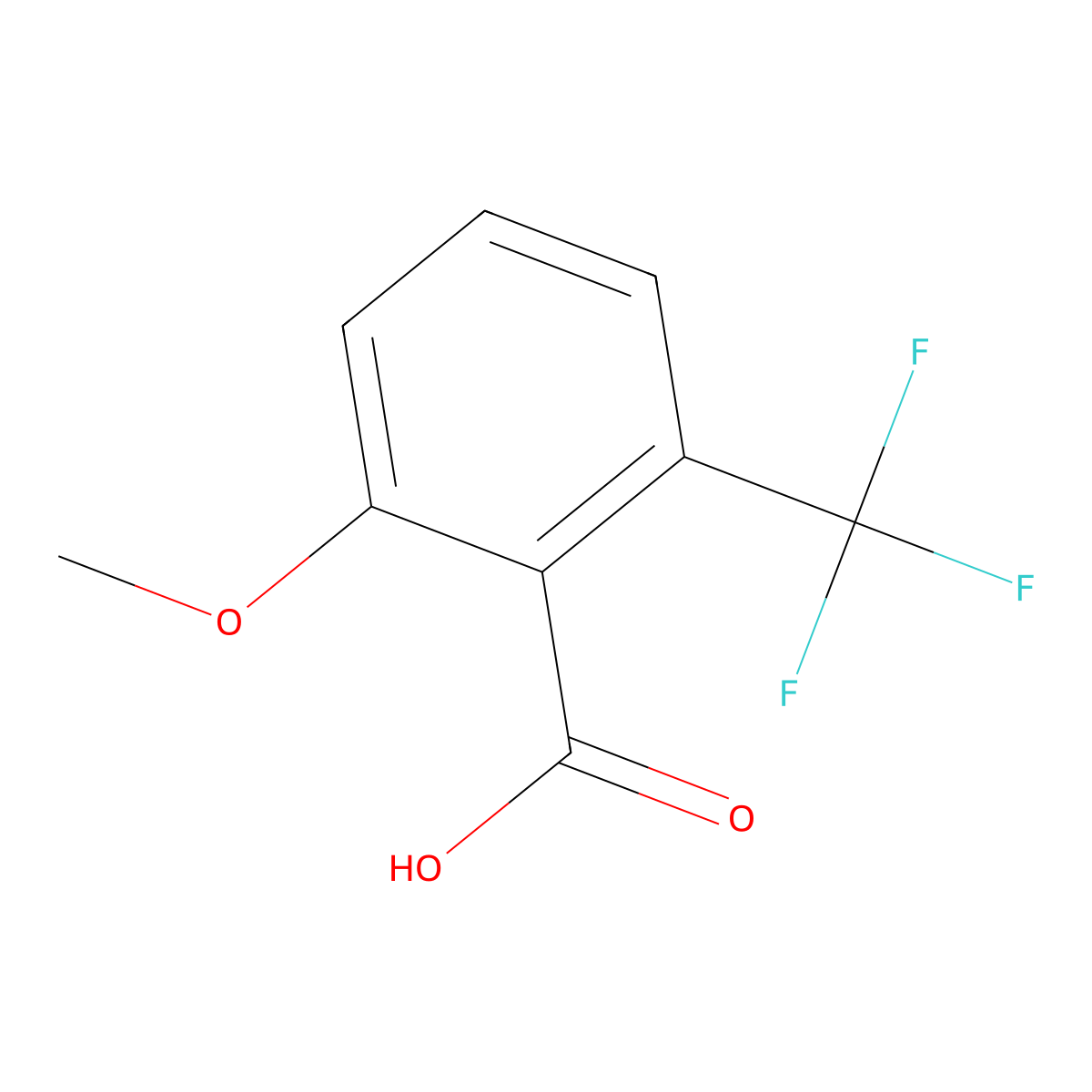 2-Methoxy-6-(trifluoromethyl)benzoic acid molecular structure, CAS 119692-41-0