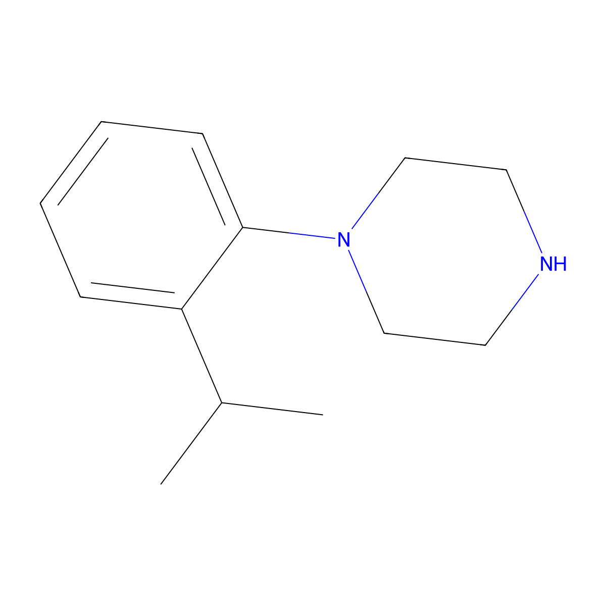 1-(2-Isopropylphenyl)piperazine molecular structure, CAS 119695-82-8