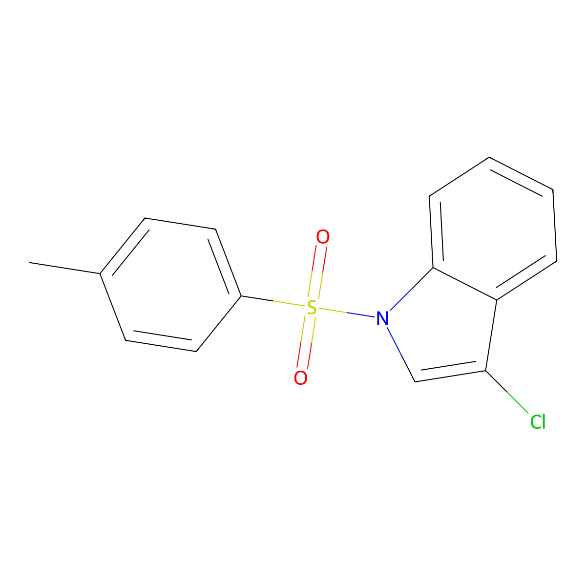 3-chloro-1-(4-methylbenzenesulfonyl)-1H-indole molecular structure, CAS 1196973-78-0