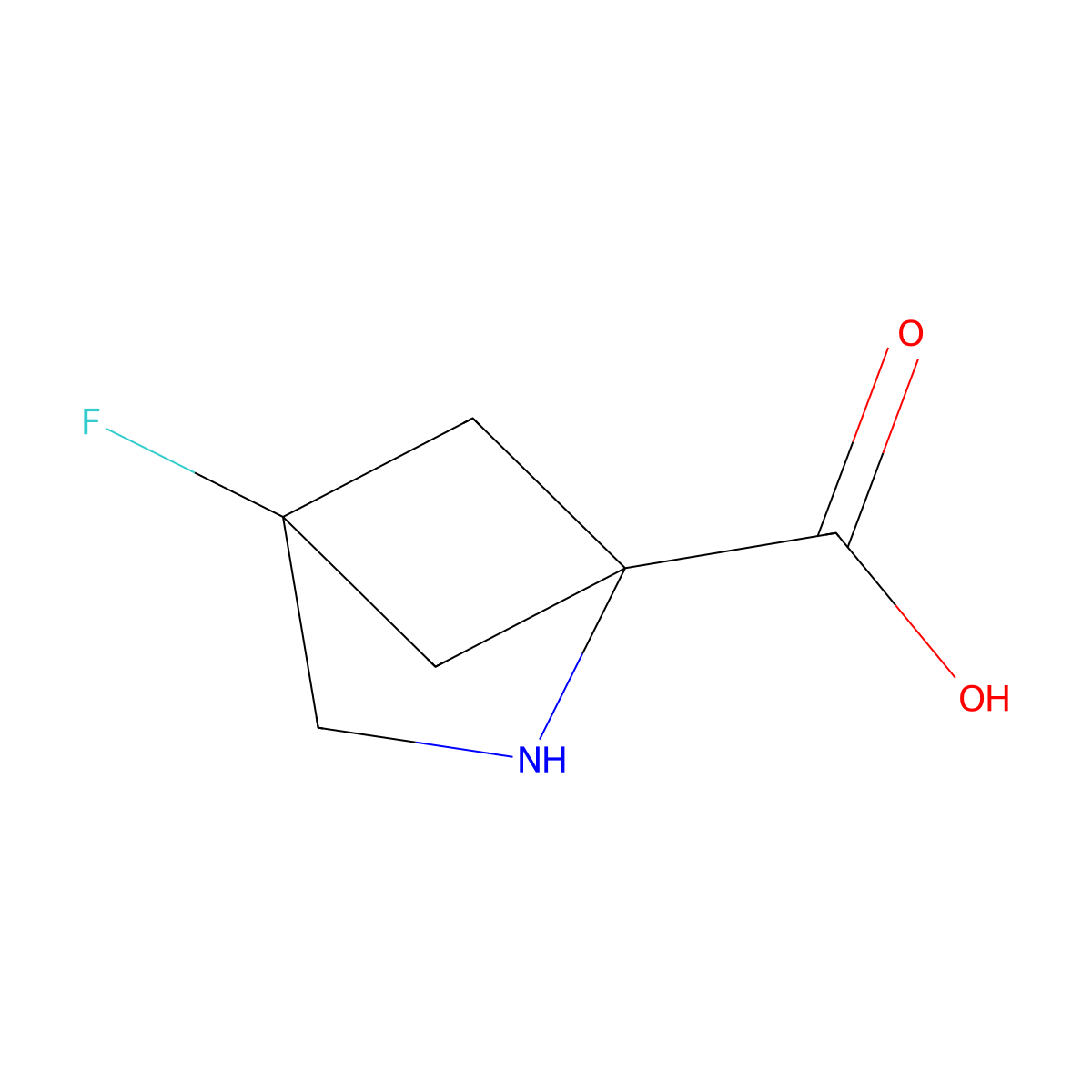 4-Fluoro-2-azabicyclo[2.1.1]hexane-1-carboxylic acid molecular structure, CAS 1196976-68-7