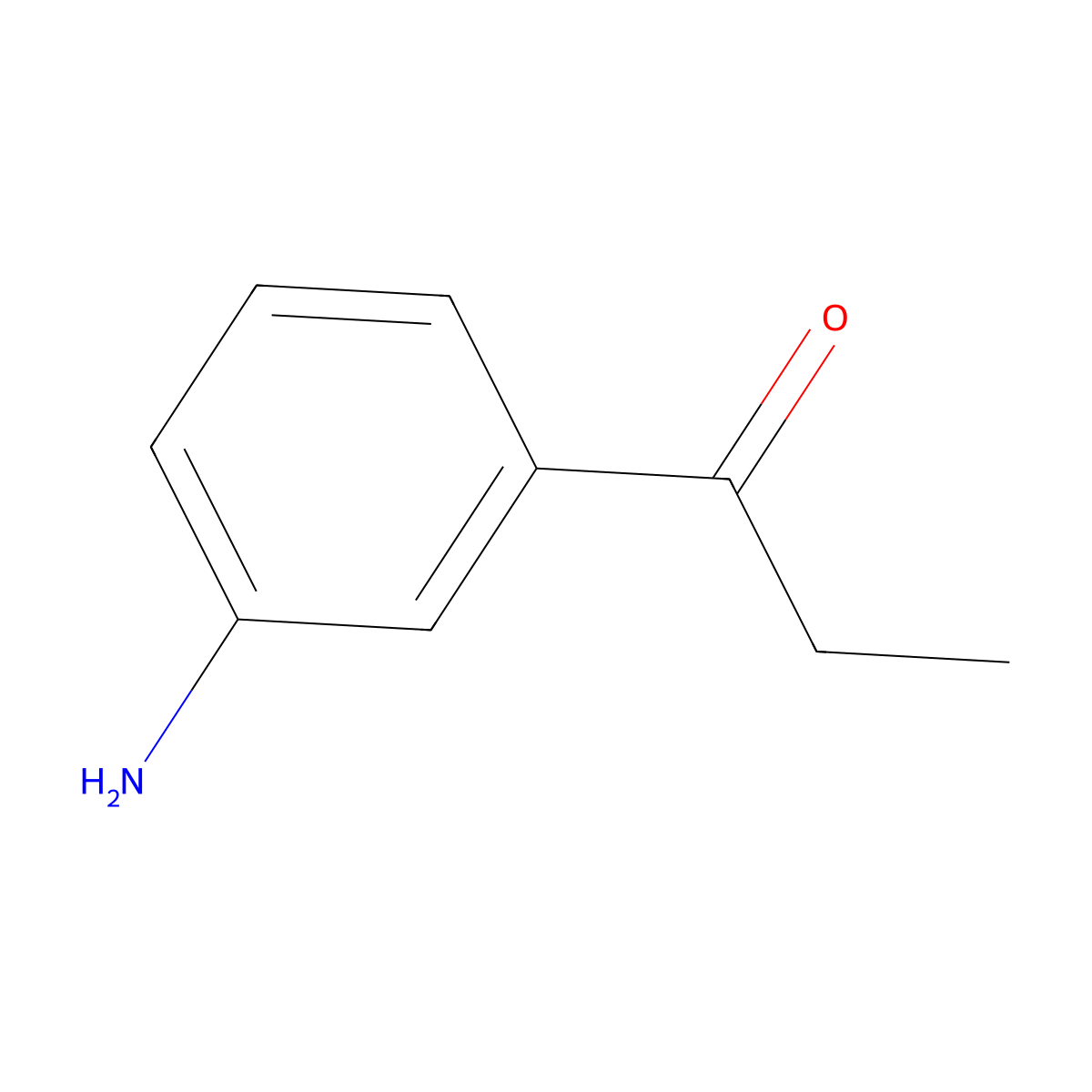 1-(3-Aminophenyl)propan-1-one molecular structure, CAS 1197-05-3