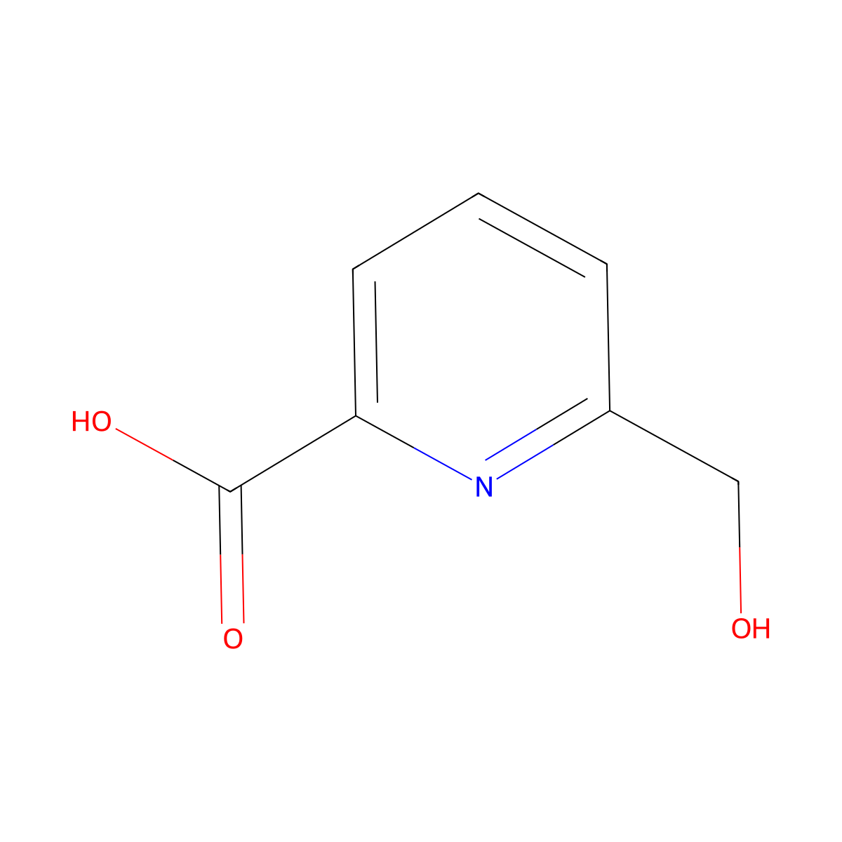 6-(Hydroxymethyl)picolinic acid molecular structure, CAS 1197-10-0