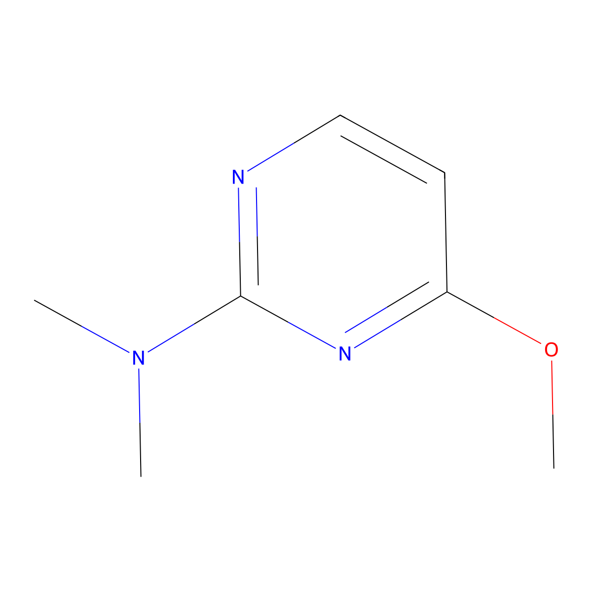 4-methoxy-N,N-dimethylpyrimidin-2-amine molecular structure, CAS 1197-11-1