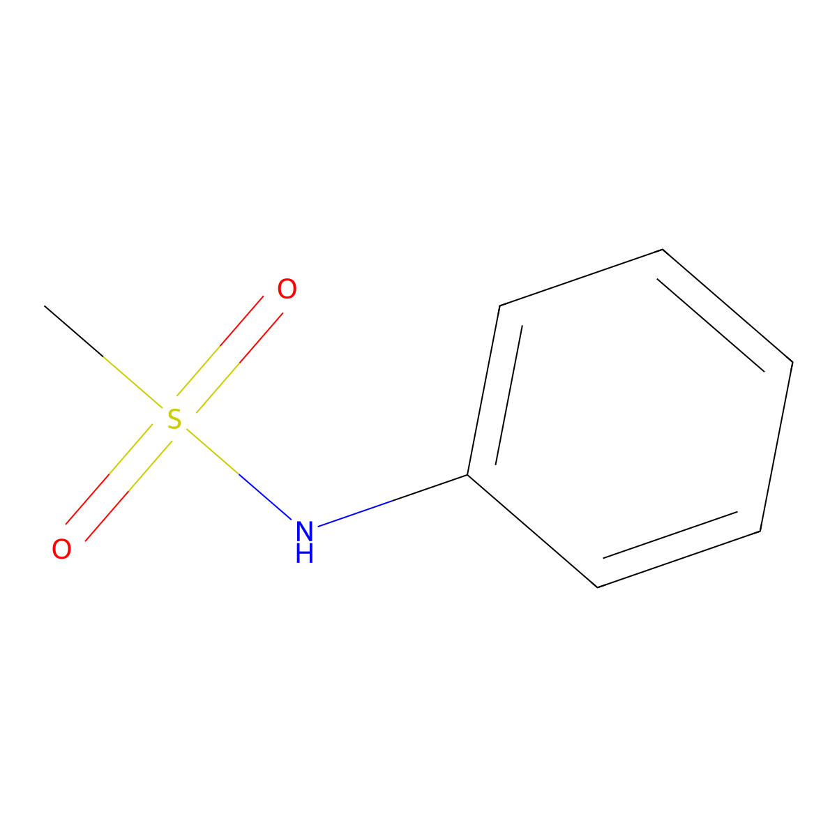 Methanesulfonamide, N-phenyl- molecular structure, CAS 1197-22-4