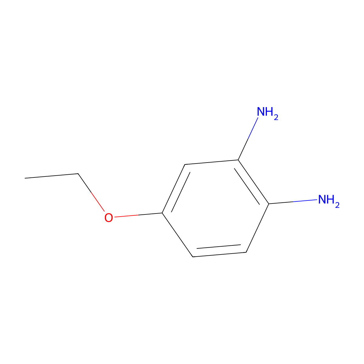 4-Ethoxy-1,2-benzenediamine molecular structure, CAS 1197-37-1