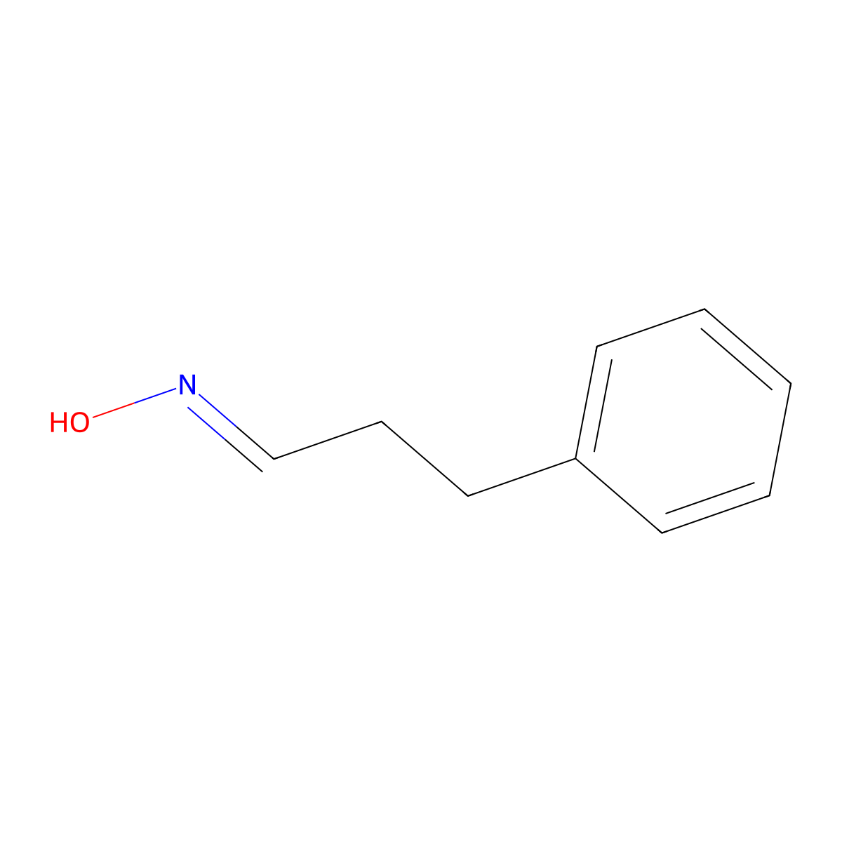N-(3-phenylpropylidene)hydroxylamine molecular structure, CAS 1197-50-8