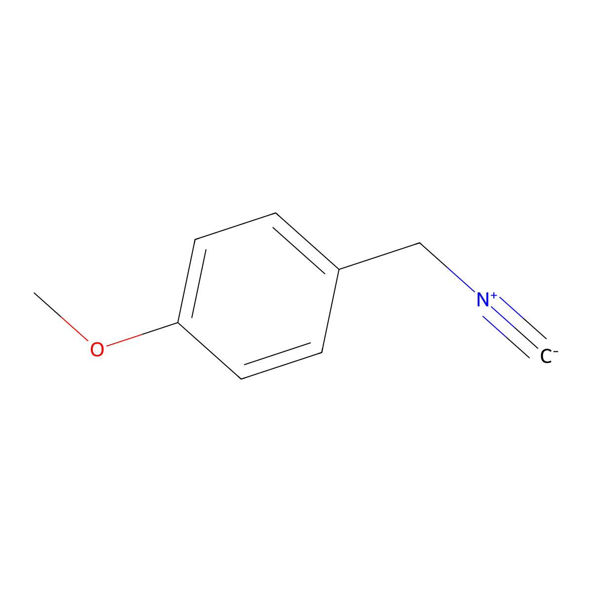 4-Methoxybenzylisocyanide molecular structure, CAS 1197-58-6
