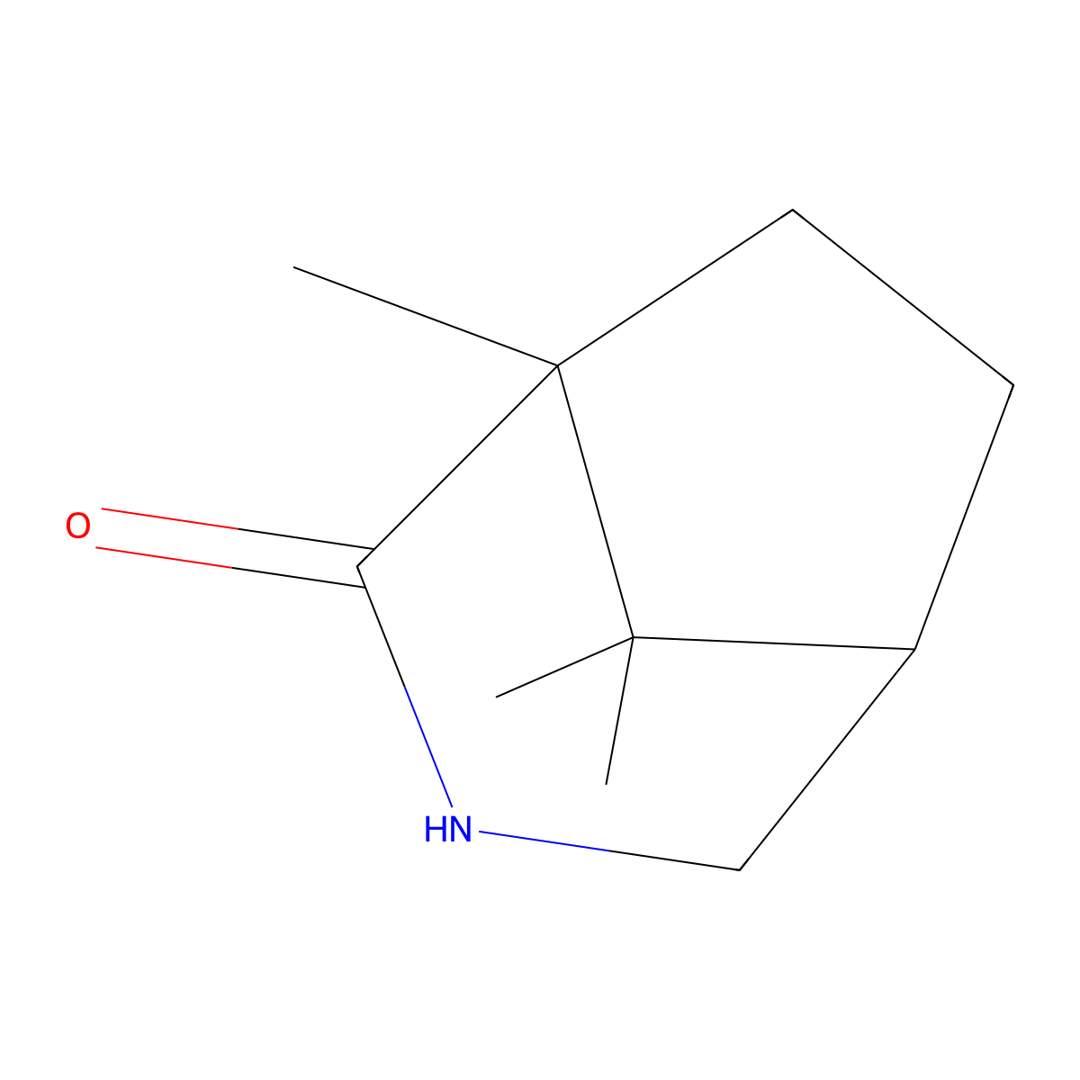 1,8,8-Trimethyl-3-azabicyclo[3.2.1]octan-2-one molecular structure, CAS 1197-67-7
