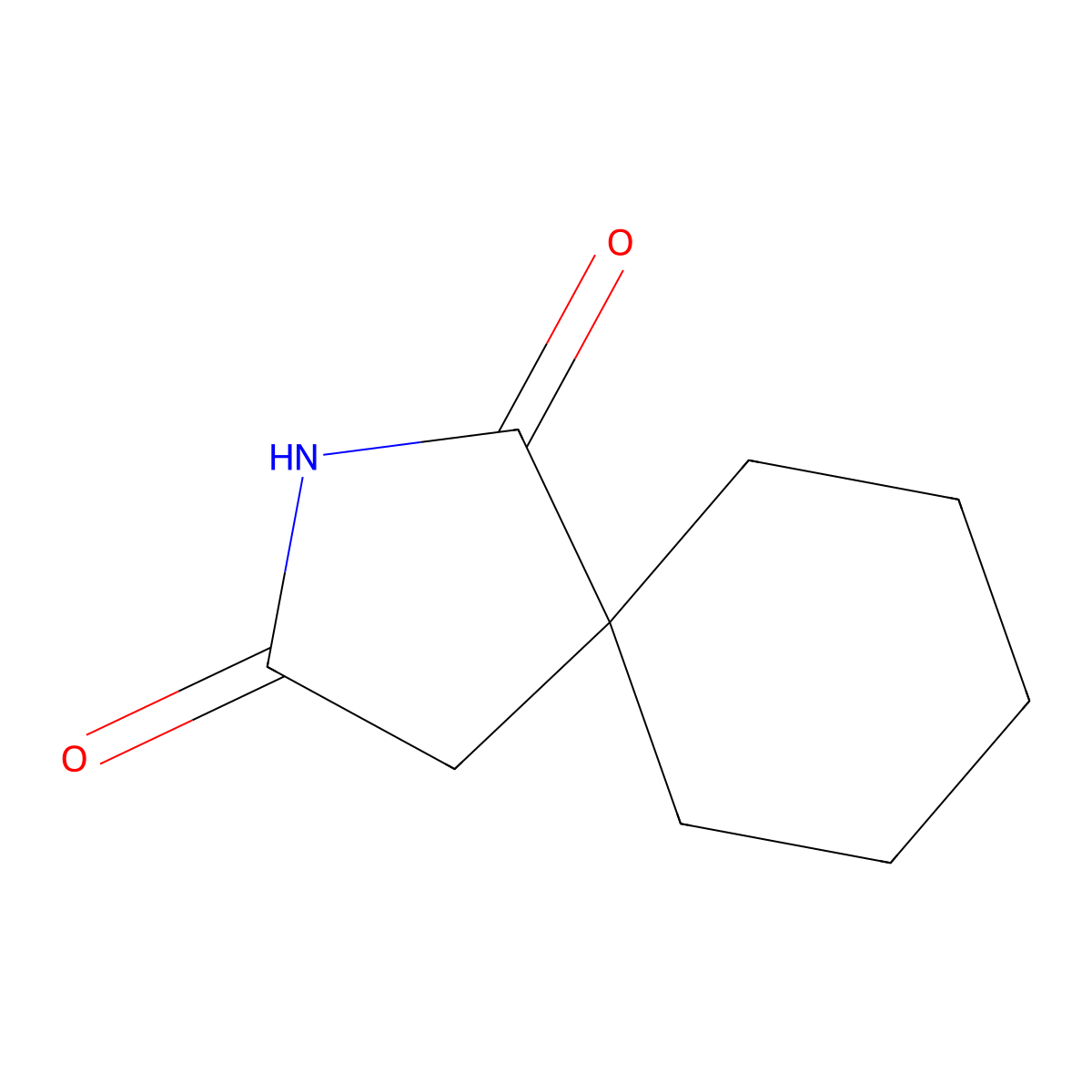 2-Azaspiro[4.5]decane-1,3-dione molecular structure, CAS 1197-80-4