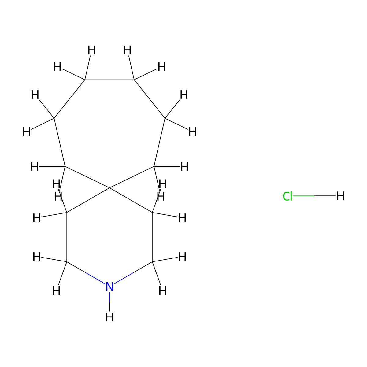 3-Azaspiro[5.6]dodecane hydrochloride molecular structure, CAS 1197-83-7