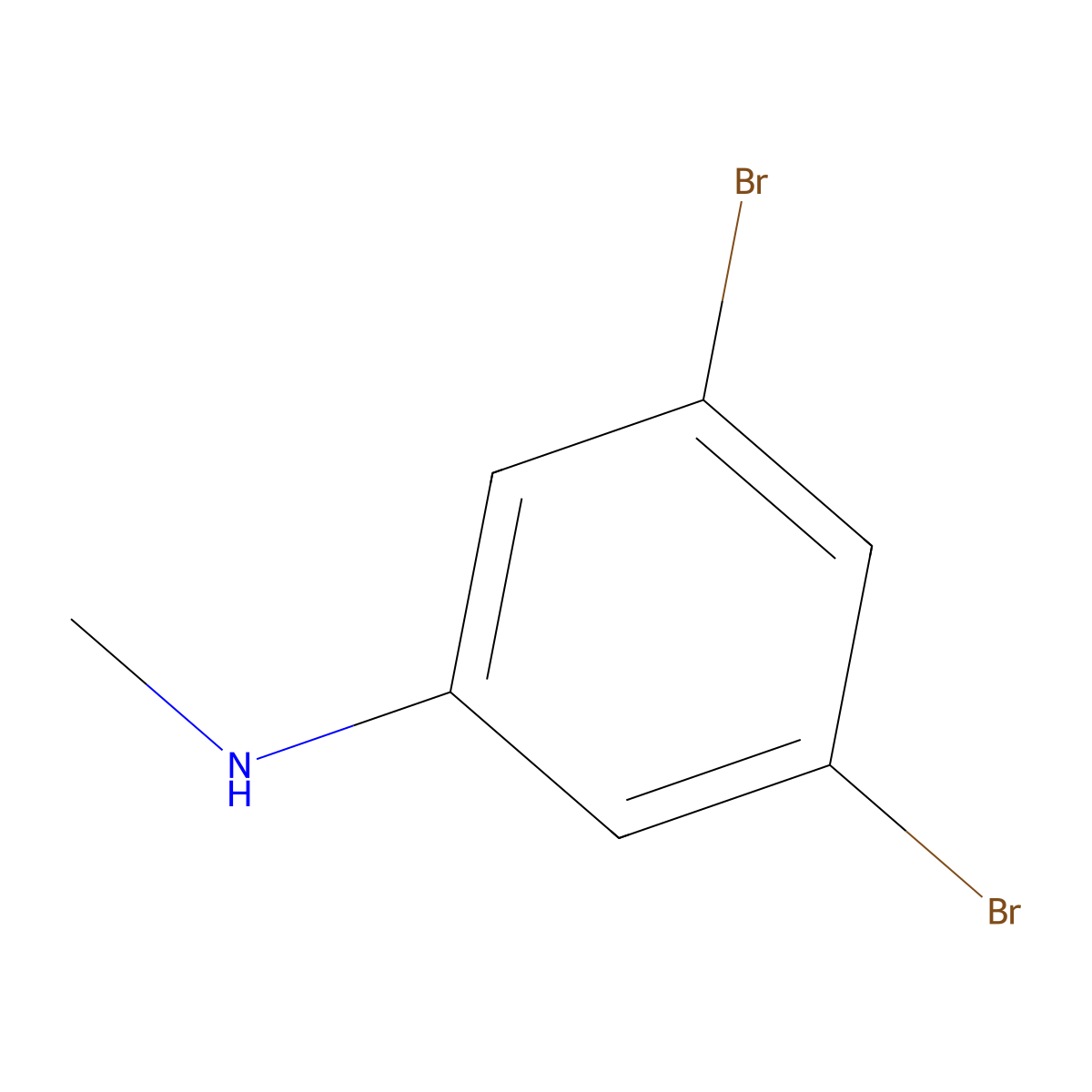 3,5-dibromo-N-methylaniline molecular structure, CAS 1197007-59-2