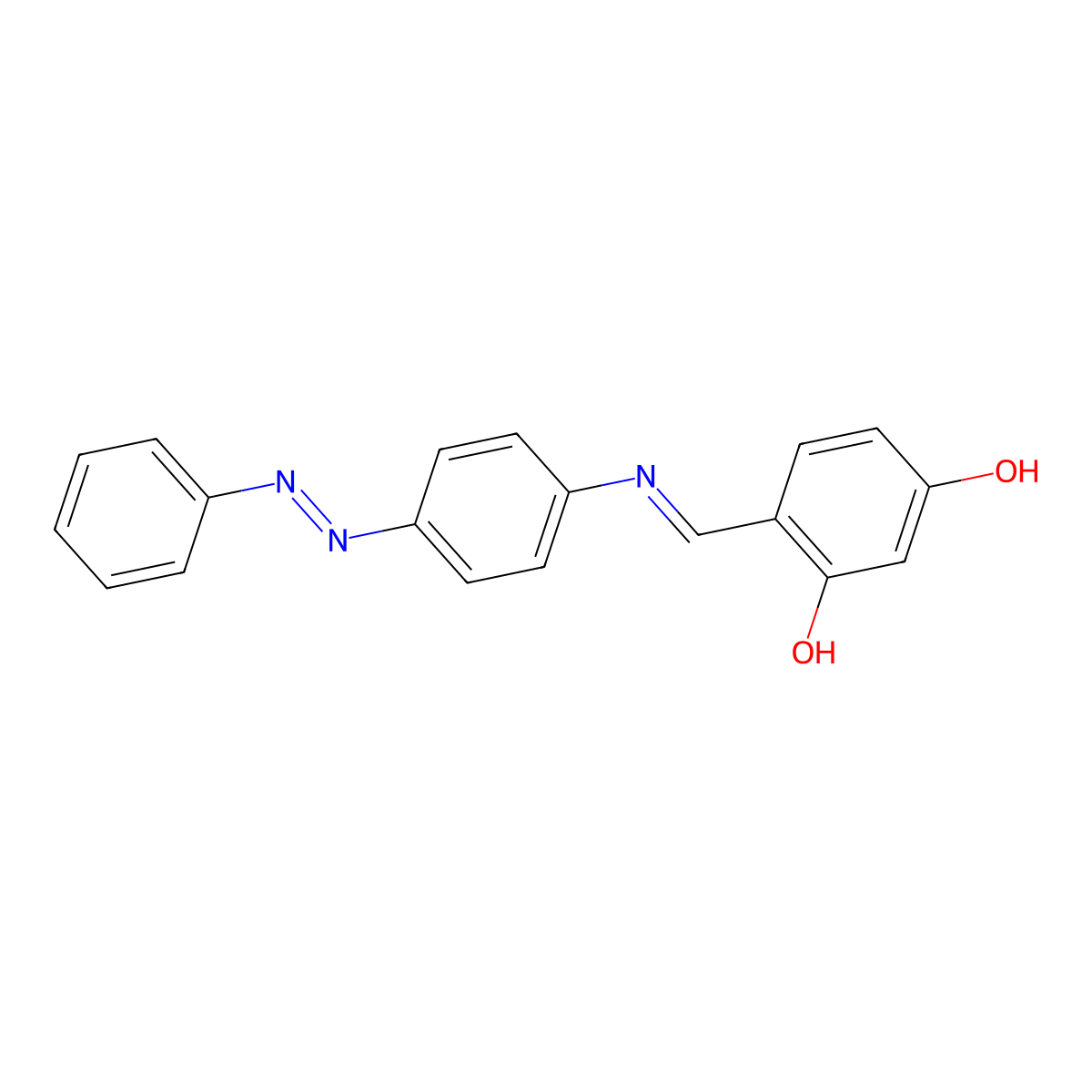 4-({[4-(Phenyldiazenyl)phenyl]imino}methyl)-1,3-benzenediol molecular structure, CAS 1197010-81-3