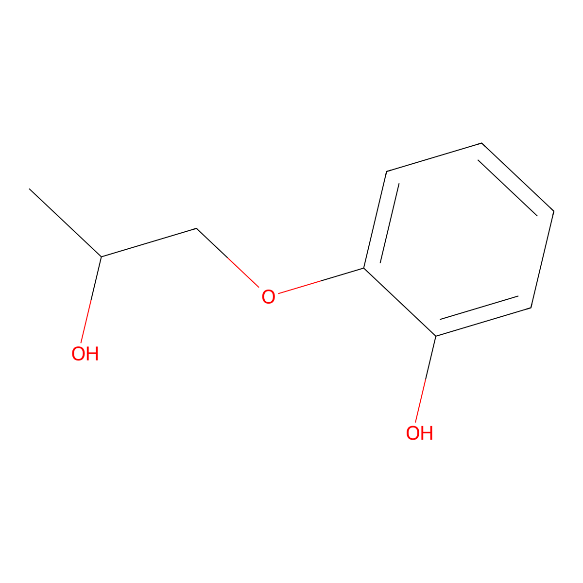 2-[(2R)-2-hydroxypropoxy]phenol molecular structure, CAS 119702-03-3