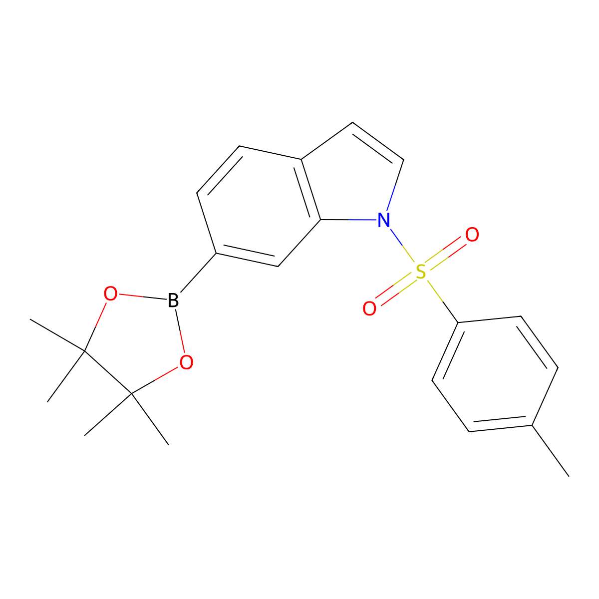6-(4,4,5,5-Tetramethyl-1,3,2-dioxaborolan-2-yl)-1-tosyl-1H-indole molecular structure, CAS 1197026-60-0