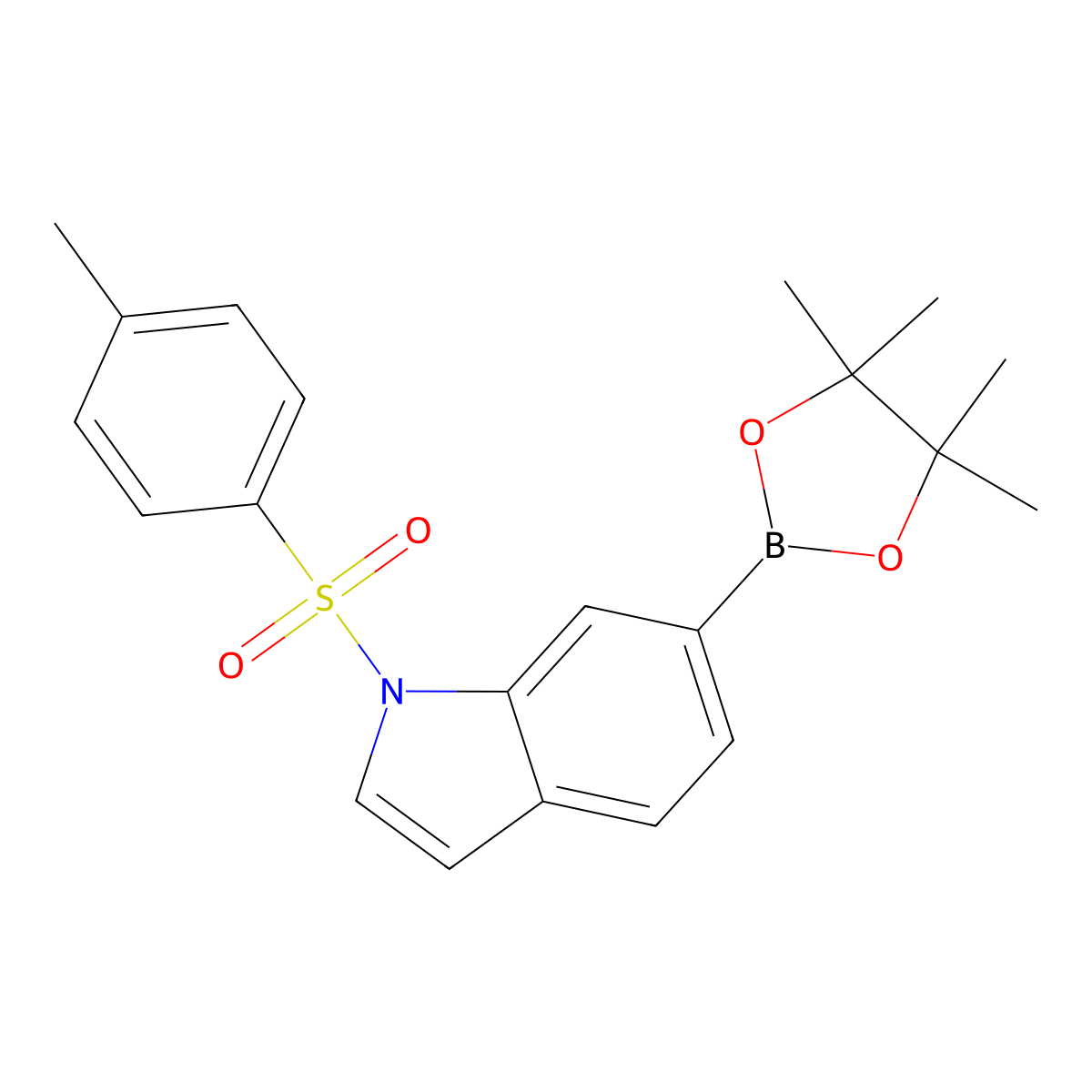 6-(4,4,5,5-Tetramethyl-1,3,2-dioxaborolan-2-yl)-1-tosyl-1H-indole molecular structure, CAS 1197026-60-0