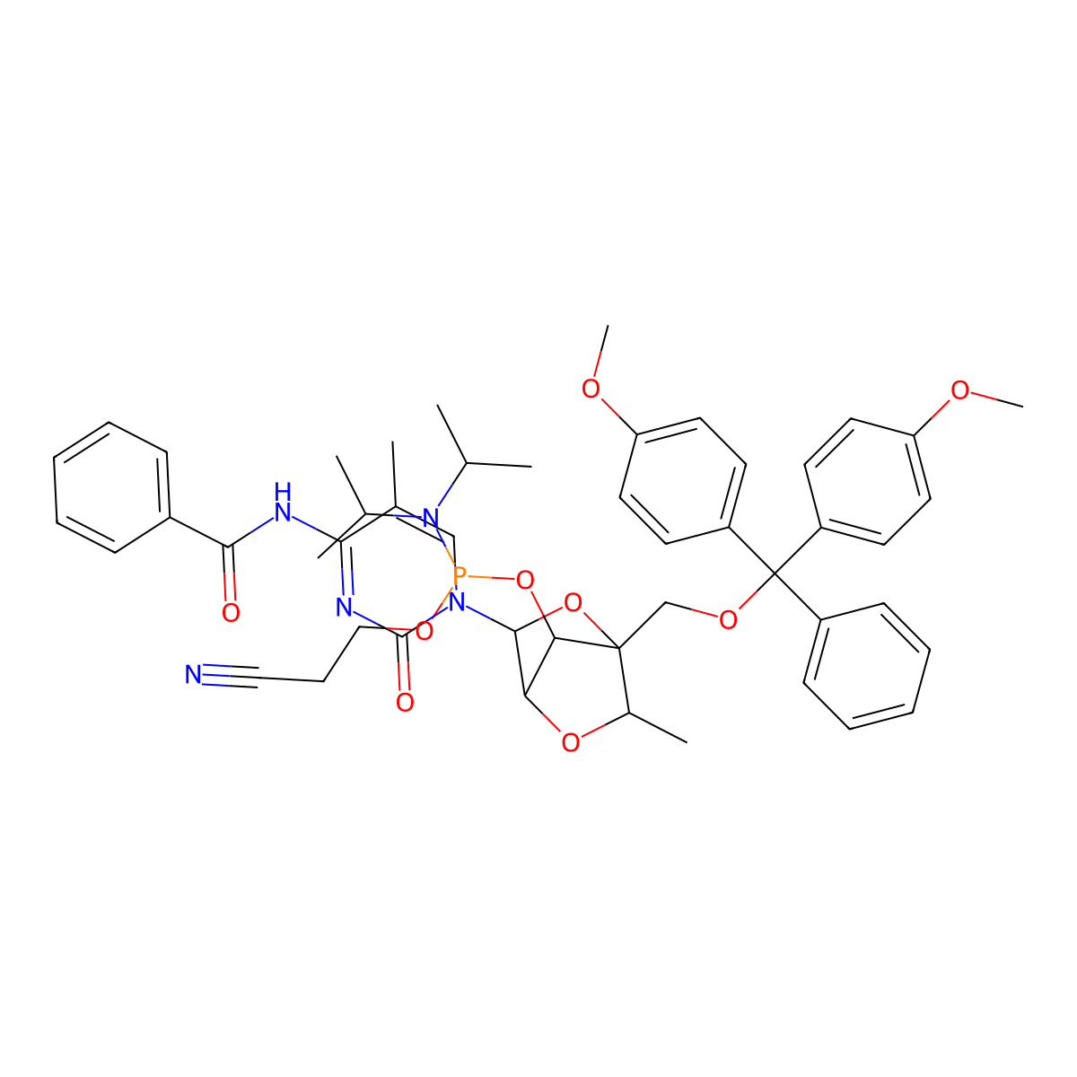 5'-ODMT cEt N-Bzm5 C Phosphoramidite (Amidite) molecular structure, CAS 1197033-17-2