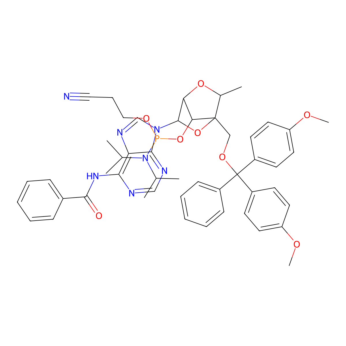 5'-ODMT cEt N-Bz A Phosphoramidite (Amidite) molecular structure, CAS 1197033-19-4