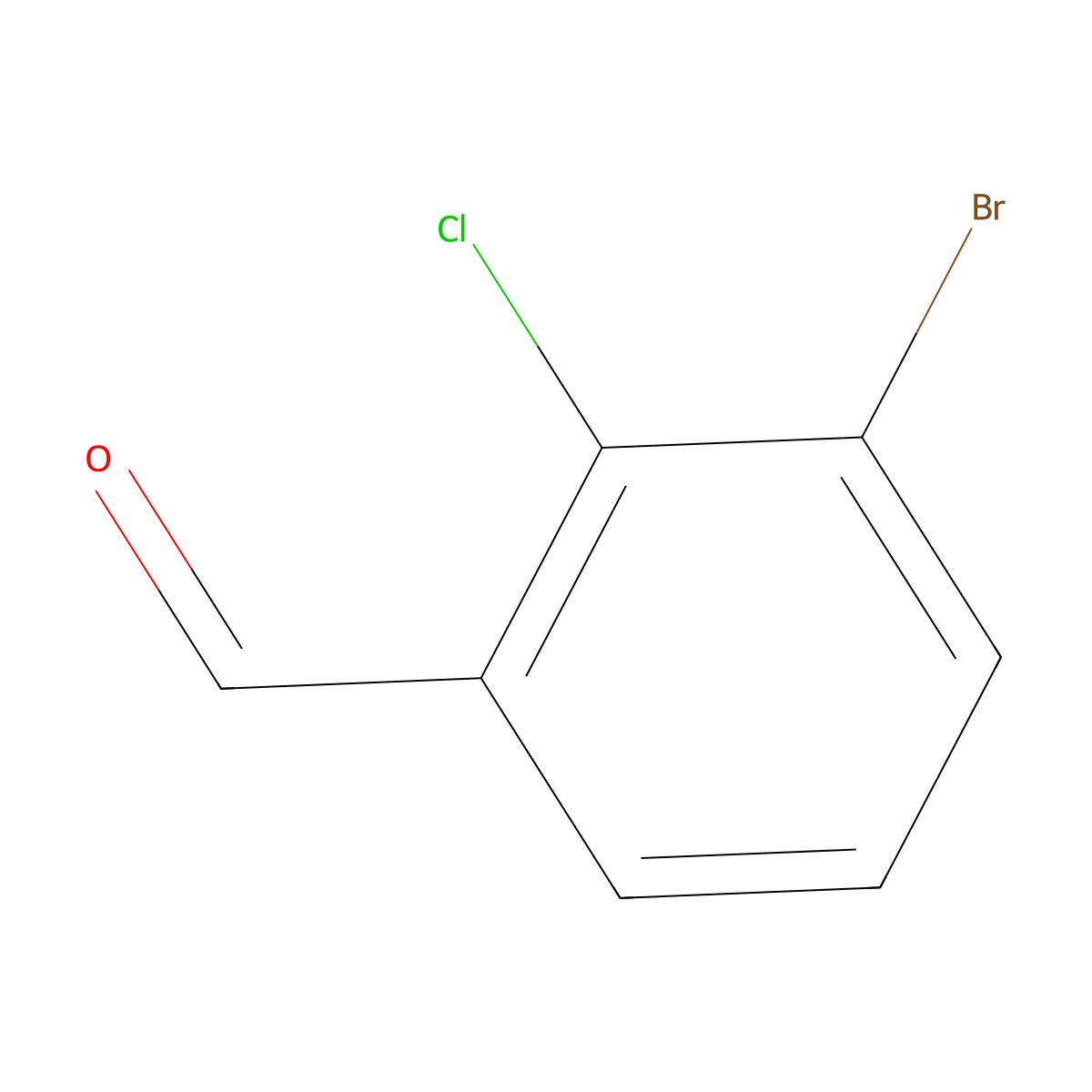 3-Bromo-2-chlorobenzaldehyde molecular structure, CAS 1197050-28-4