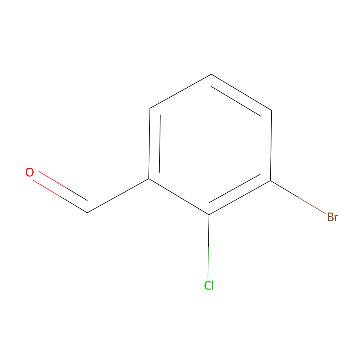 3-Bromo-2-chlorobenzaldehyde molecular structure, CAS 1197050-28-4