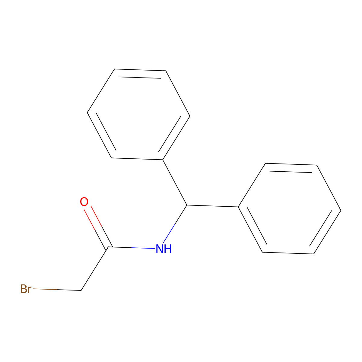 2-Bromo-N-(diphenylmethyl)acetamide molecular structure, CAS 119706-03-5