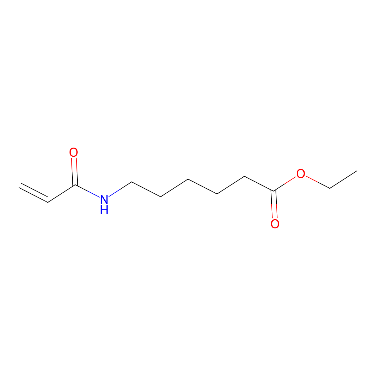 Ethyl 6-(prop-2-enamido)hexanoate molecular structure, CAS 119708-10-0