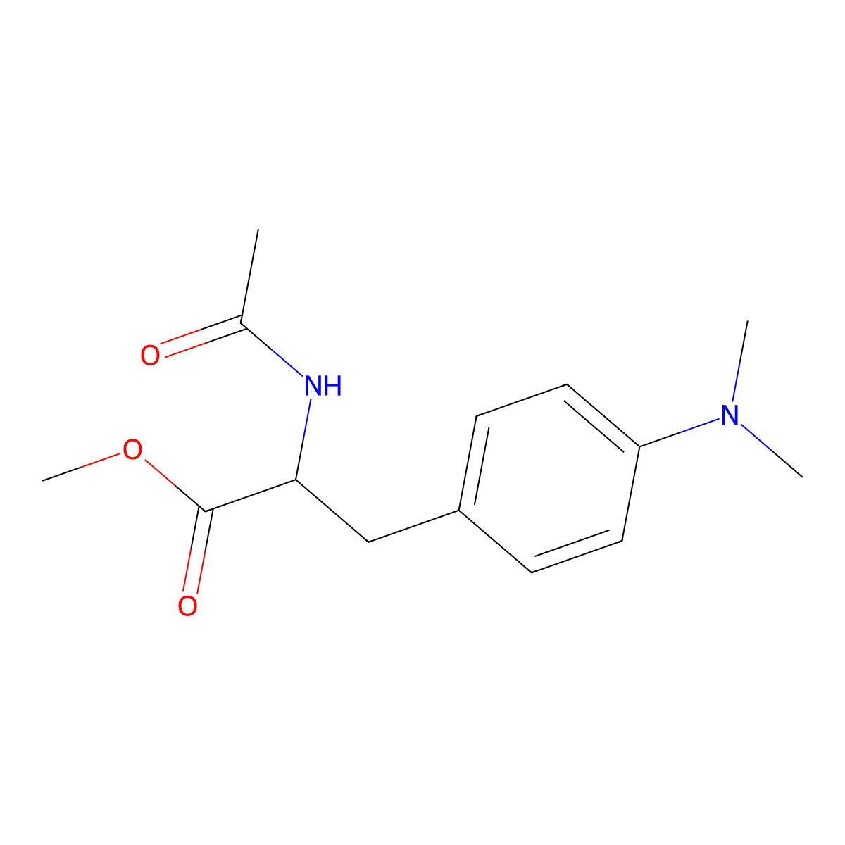 methyl (2S)-3-[4-(dimethylamino)phenyl]-2-acetamidopropanoate molecular structure, CAS 119712-07-1