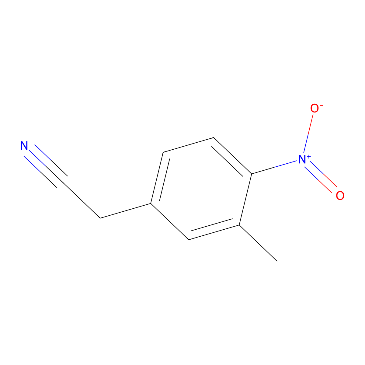 2-(3-Methyl-4-nitrophenyl)acetonitrile molecular structure, CAS 119713-11-0