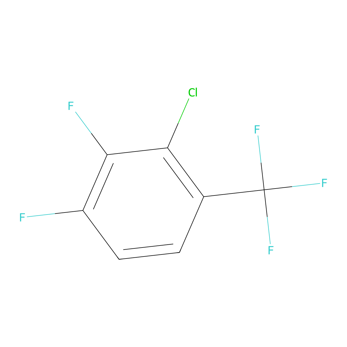 2-Chloro-3,4-difluorobenzotrifluoride molecular structure, CAS 119713-63-2