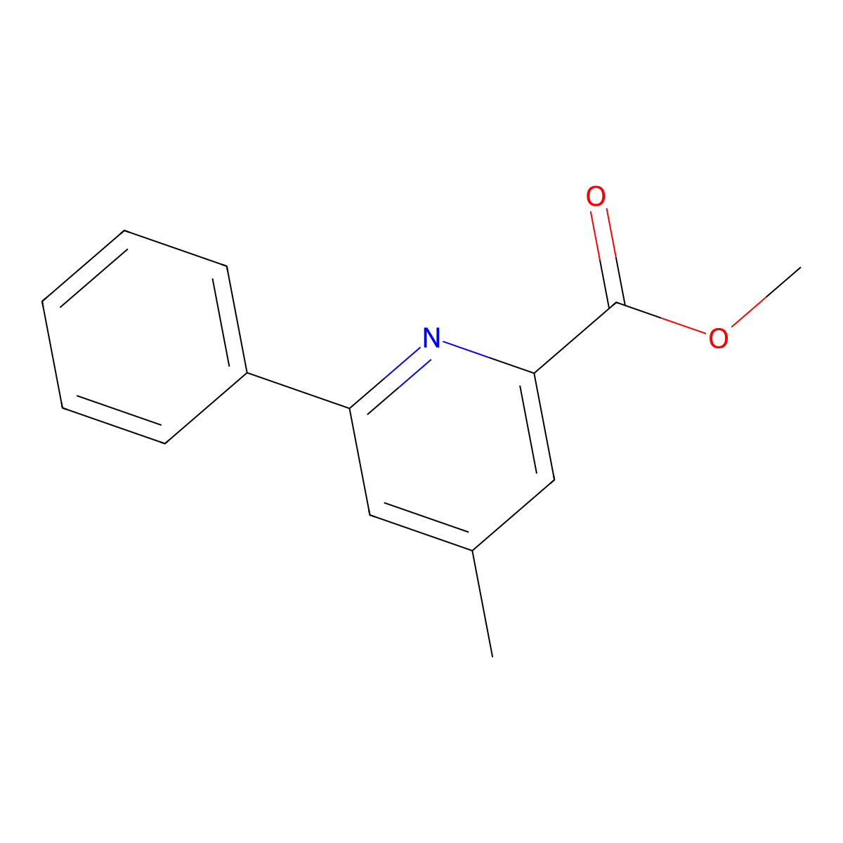 Methyl 4-methyl-6-phenylpicolinate molecular structure, CAS 119715-66-1