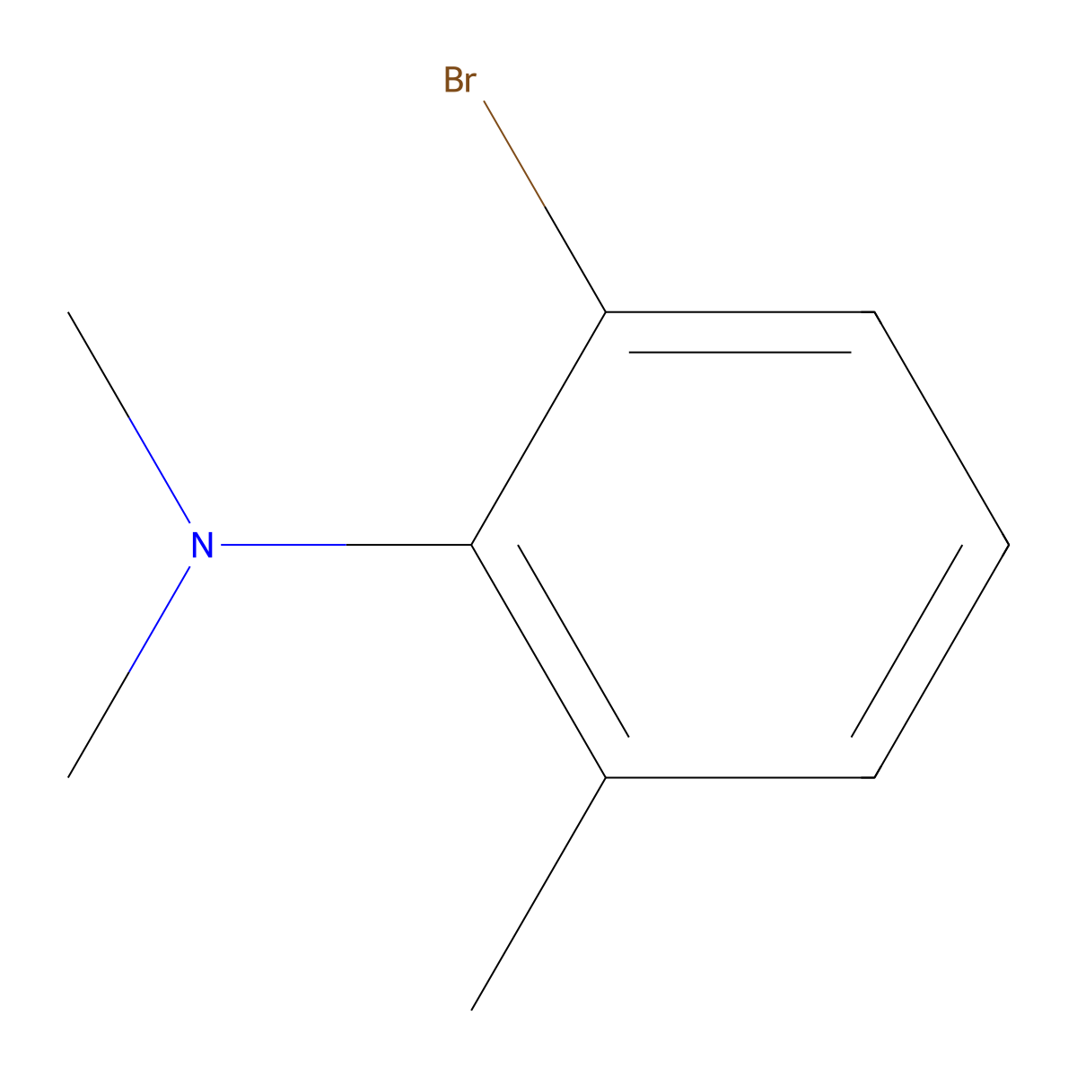 2-Bromo-N,N,6-trimethylaniline molecular structure, CAS 1197157-17-7