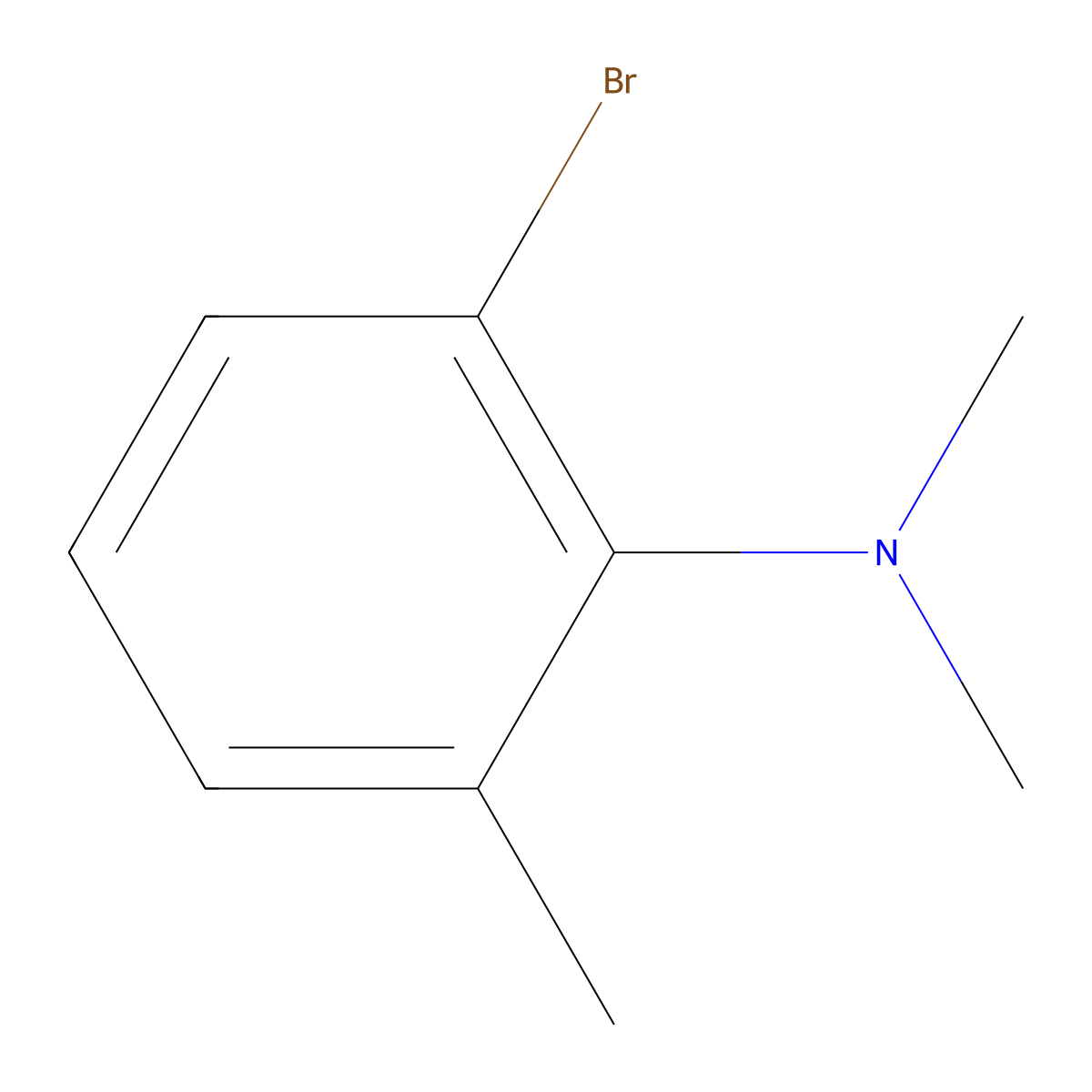 2-Bromo-N,N,6-trimethylaniline molecular structure, CAS 1197157-17-7