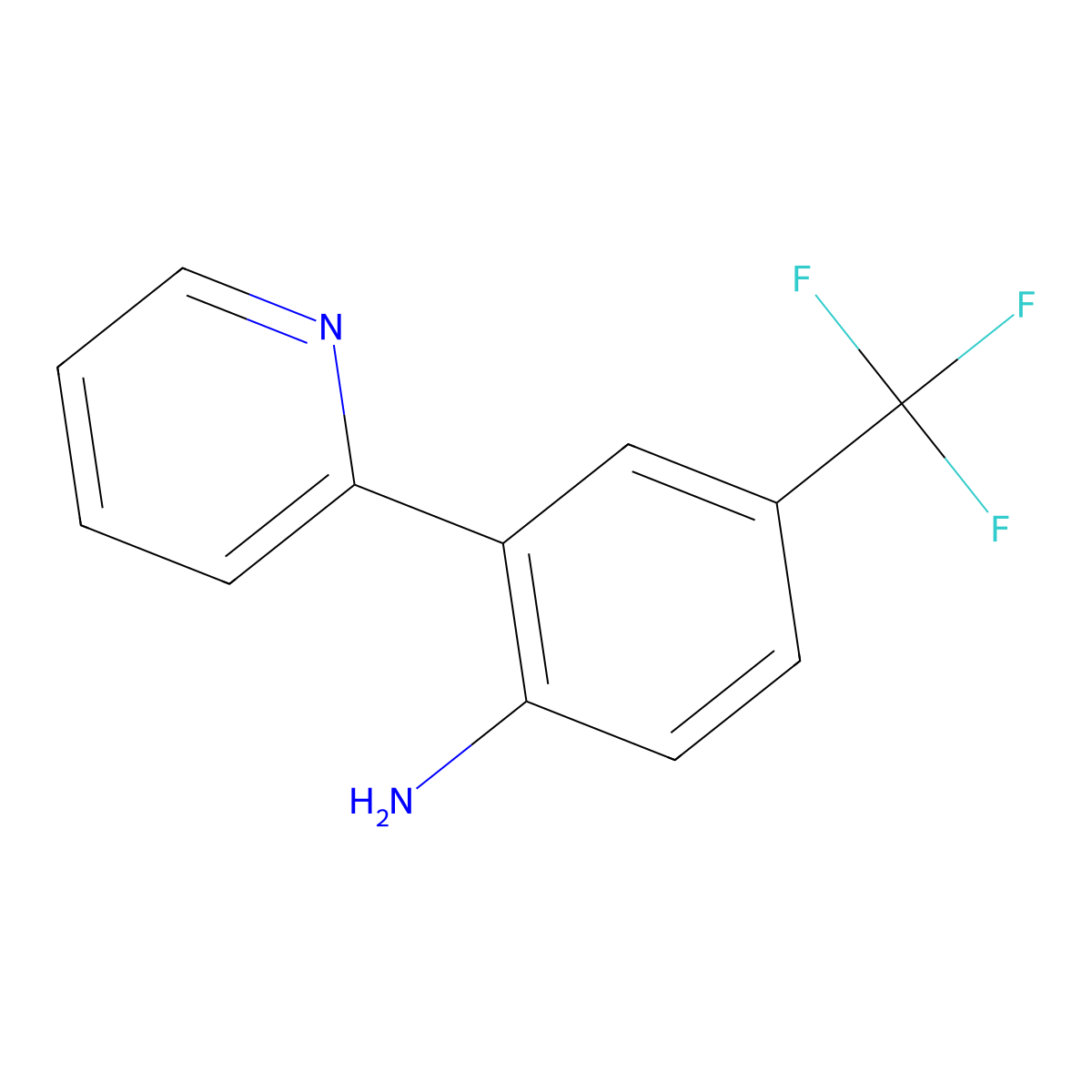 2-(2-Pyridinyl)-4-(trifluoromethyl)benzenamine molecular structure, CAS 1197160-97-6
