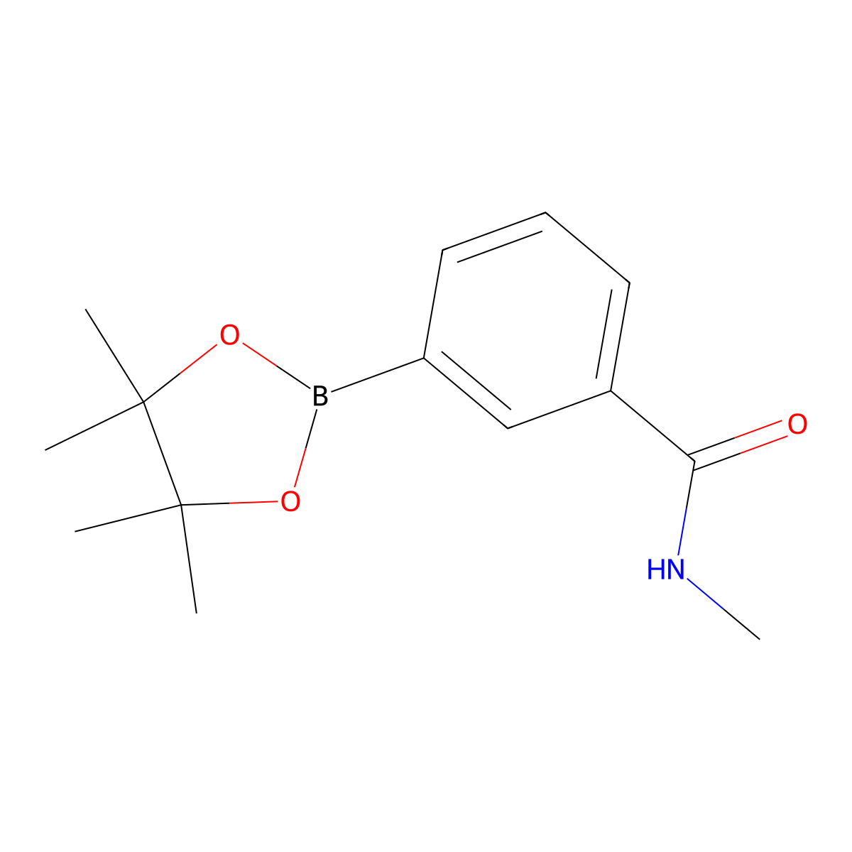 N-Methyl-3-(4,4,5,5-tetramethyl-1,3,2-dioxaborolan-2-yl)benzamide molecular structure, CAS 1197171-76-8