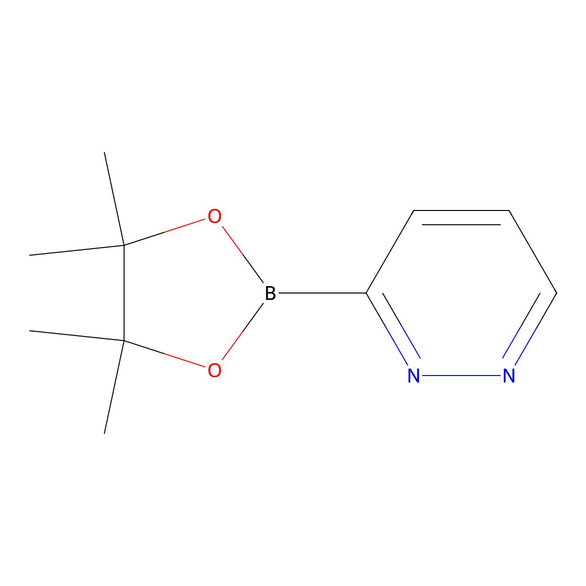 3-(4,4,5,5-Tetramethyl-1,3,2-dioxaborolan-2-YL)pyridazine molecular structure, CAS 1197172-06-7