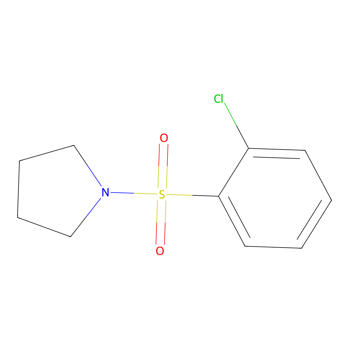 1-(2-Chlorobenzenesulfonyl)pyrrolidine molecular structure, CAS 1197180-96-3