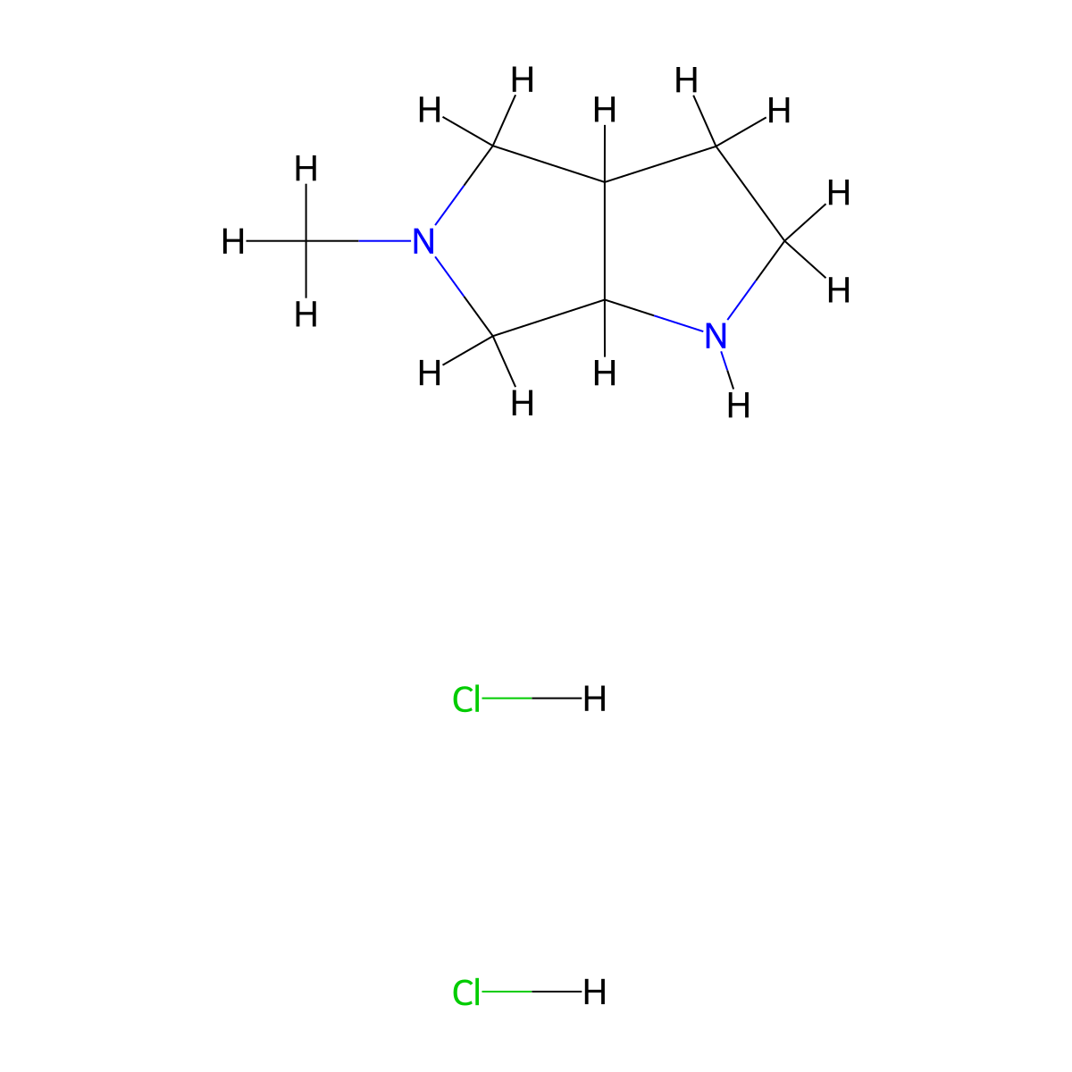 5-Methyl-1h-hexahydropyrrolo[3,4-b]pyrrole dihydrochloride molecular structure, CAS 1197193-15-9
