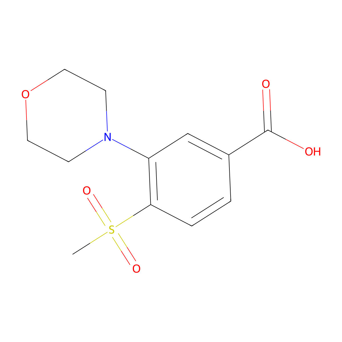 4-(Methylsulfonyl)-3-morpholinobenzoic Acid molecular structure, CAS 1197193-19-3