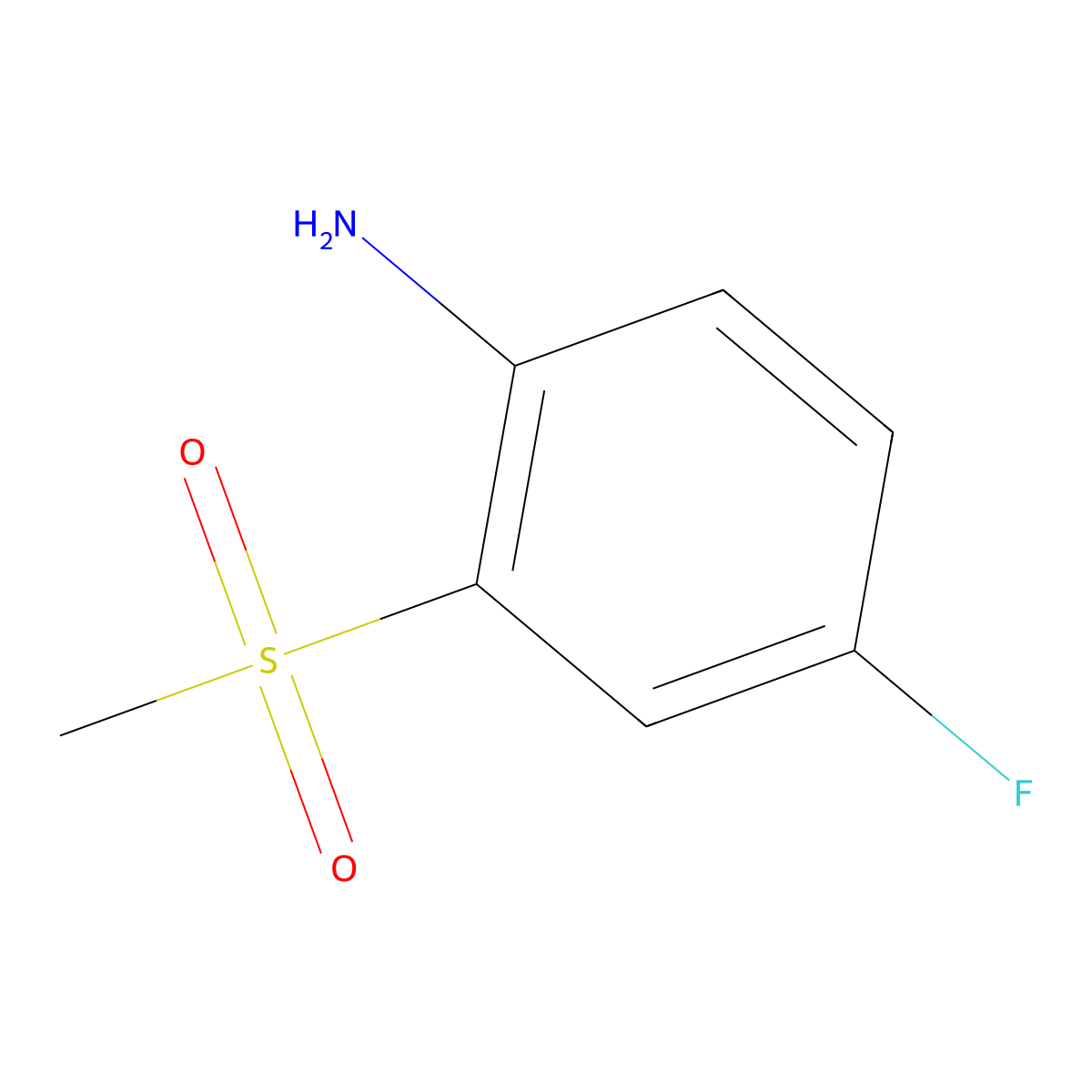 4-Fluoro-2-(methylsulfonyl)aniline molecular structure, CAS 1197193-21-7