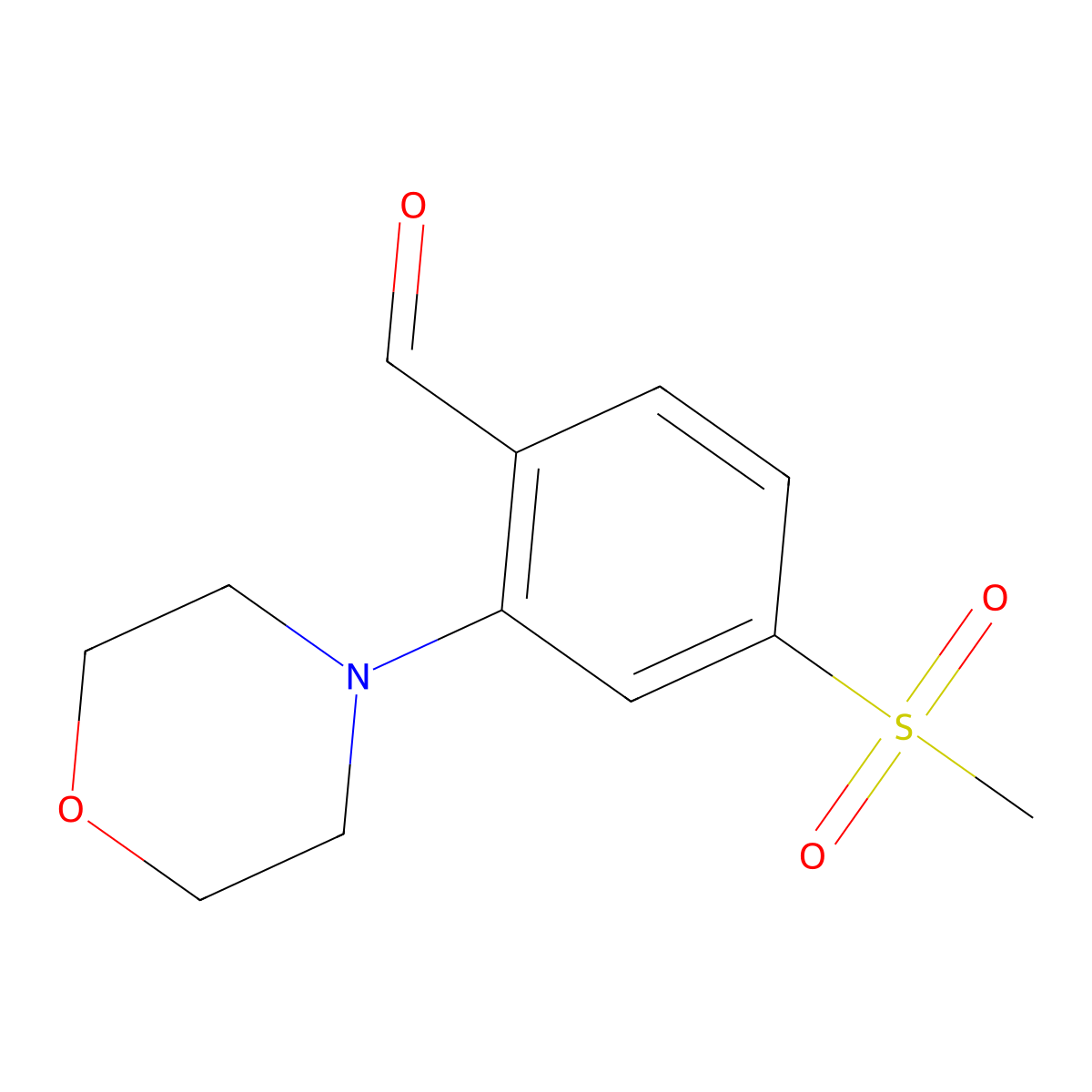 4-(Methylsulfonyl)-2-morpholinobenzaldehyde molecular structure, CAS 1197193-22-8
