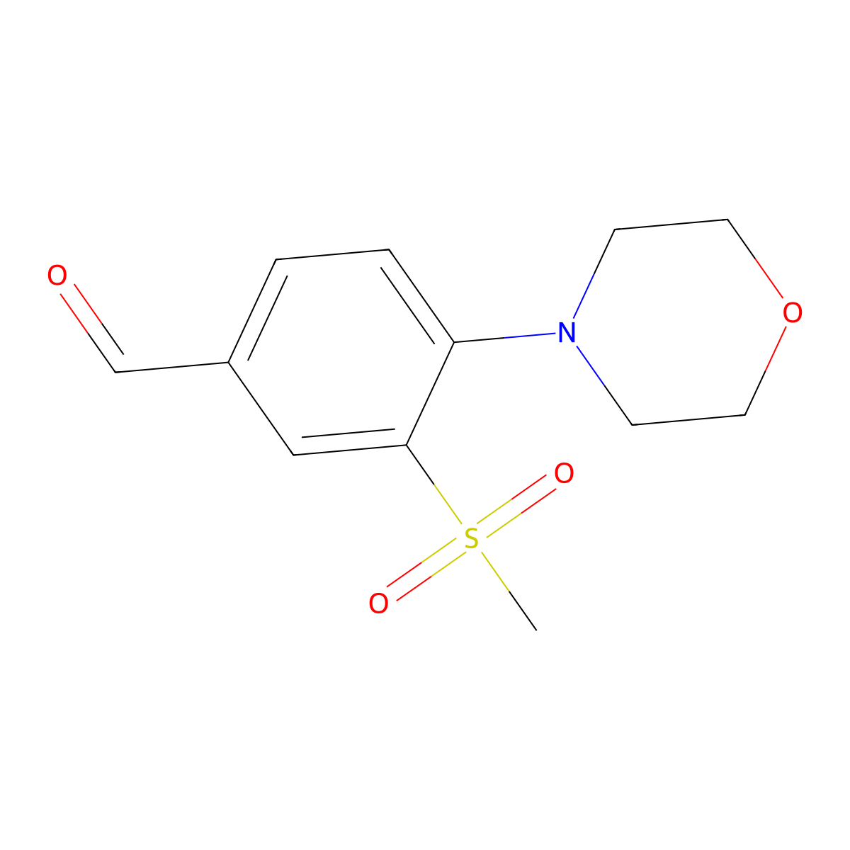 3-(Methylsulfonyl)-4-morpholinobenzaldehyde molecular structure, CAS 1197193-23-9