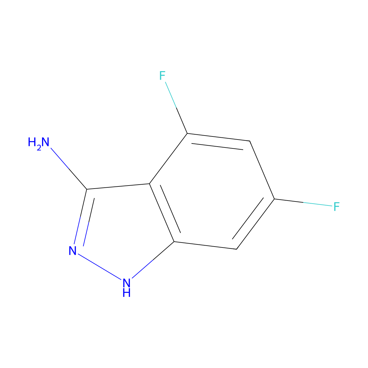 4,6-Difluoro-1H-indazol-3-amine molecular structure, CAS 1197193-24-0
