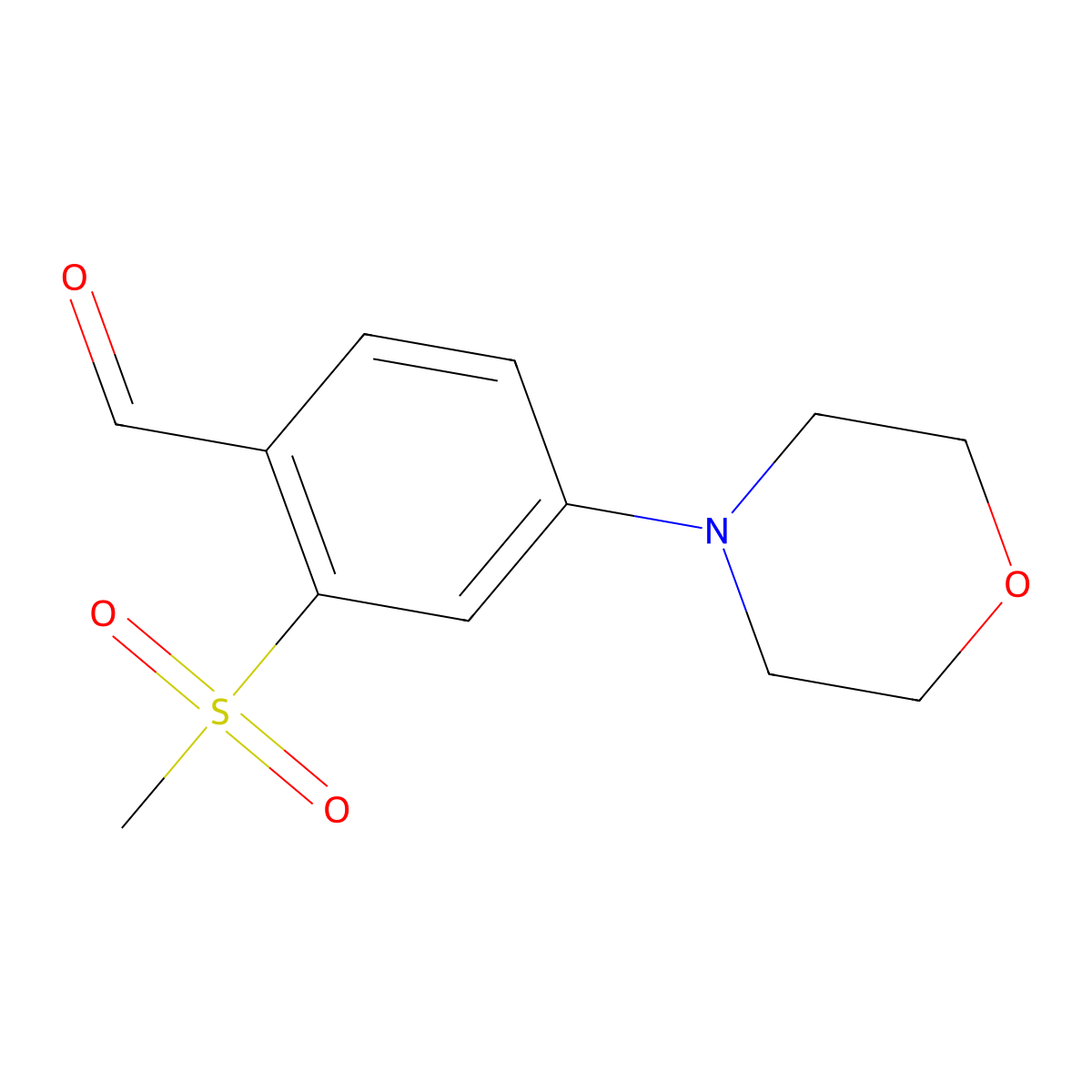 2-(Methylsulfonyl)-4-morpholinobenzaldehyde molecular structure, CAS 1197193-29-5