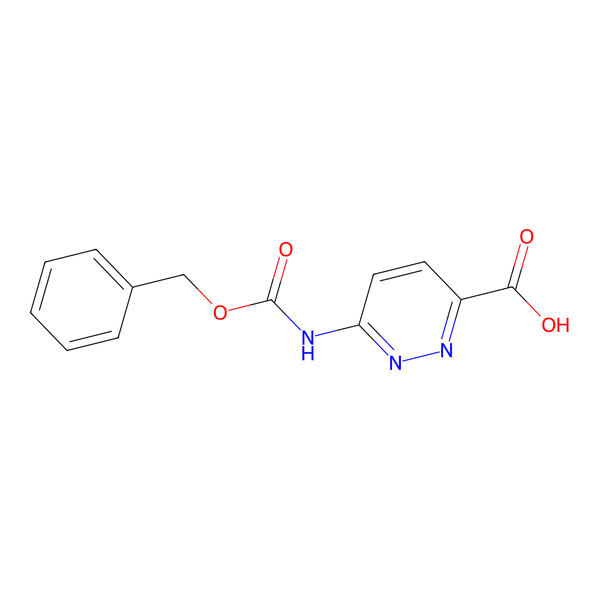 6-(Cbz-amino)-3-pyridazinecarboxylic acid molecular structure, CAS 1197193-41-1